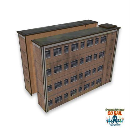 OO Scale 1950s Block of Flats -Backs