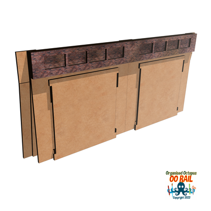 OO Scale Brick Retaining Wall