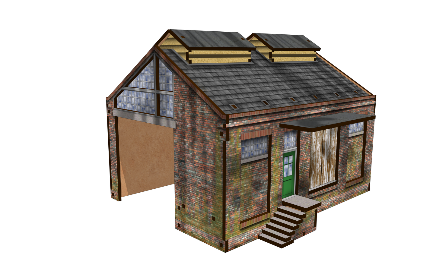 OO Scale 1930s Brick Engine Shed