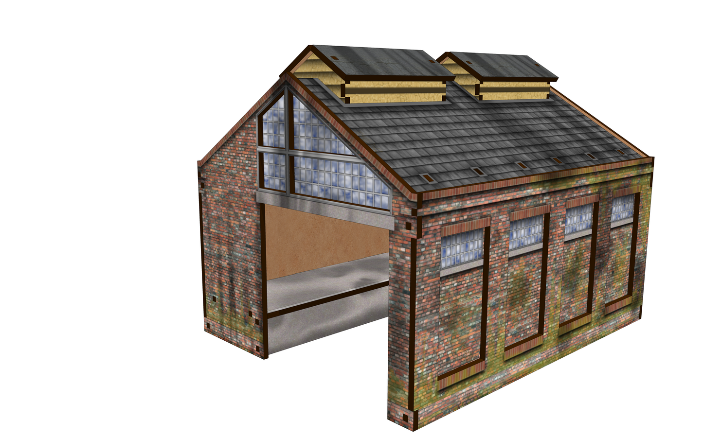 OO Scale 1930s Brick Engine Shed