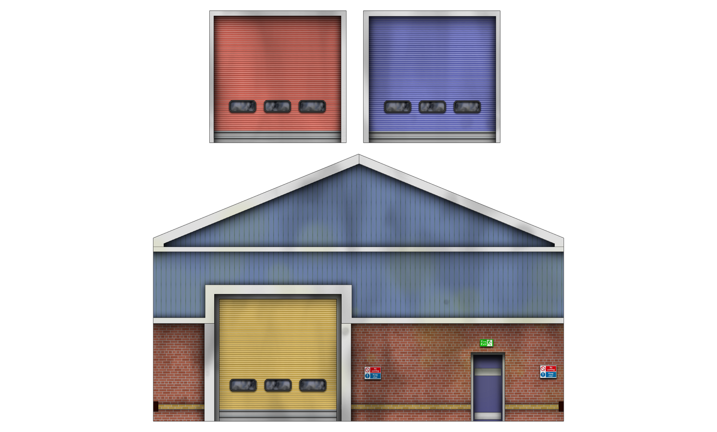 OO Scale Low Relief Modern Industrial Unit Opt 3