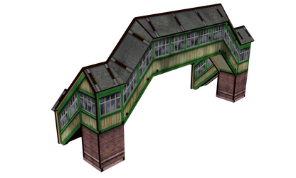 OO Scale 1900s Covered (Enclosed) Foot Bridge