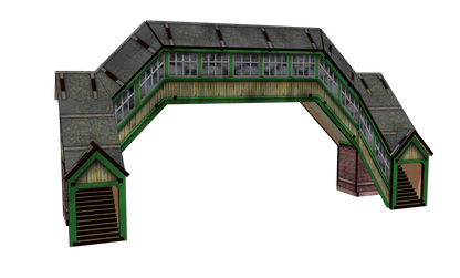 OO Scale 1900s Covered (Enclosed) Foot Bridge