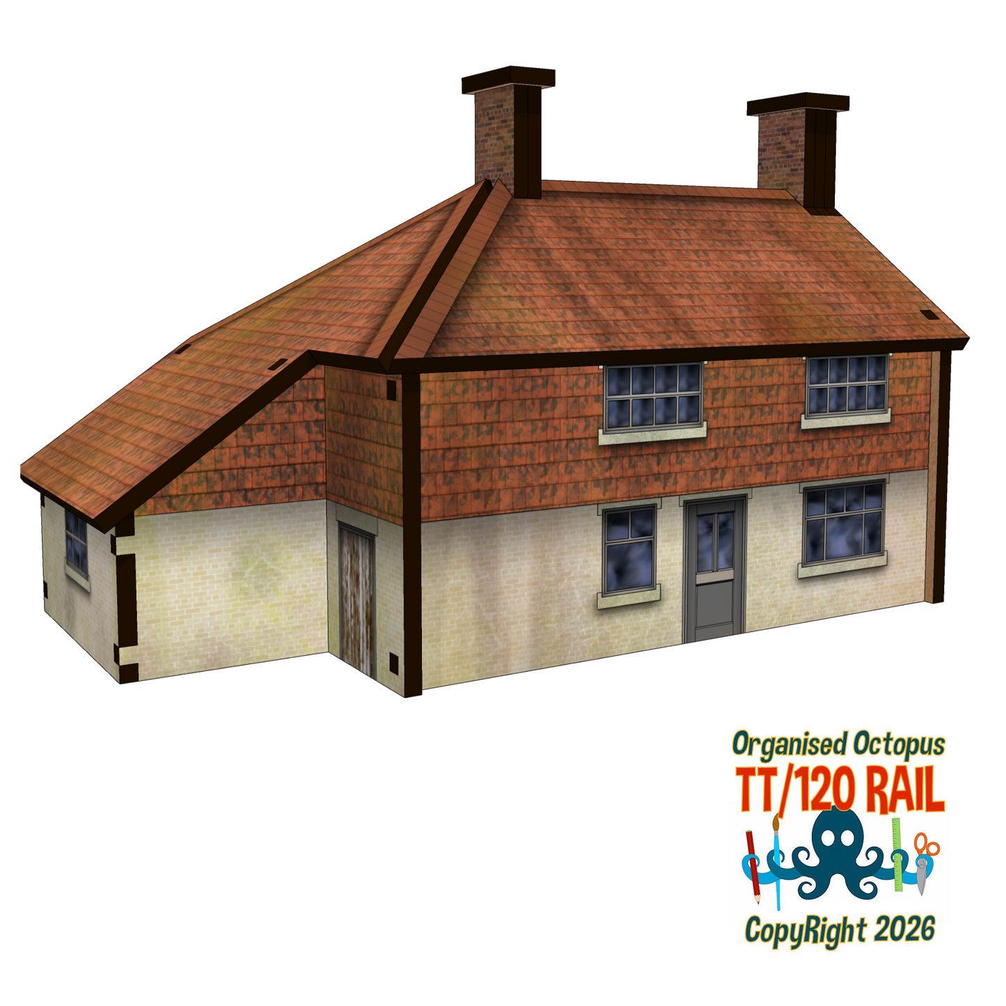 TT:120 Scale South Downs Cottage