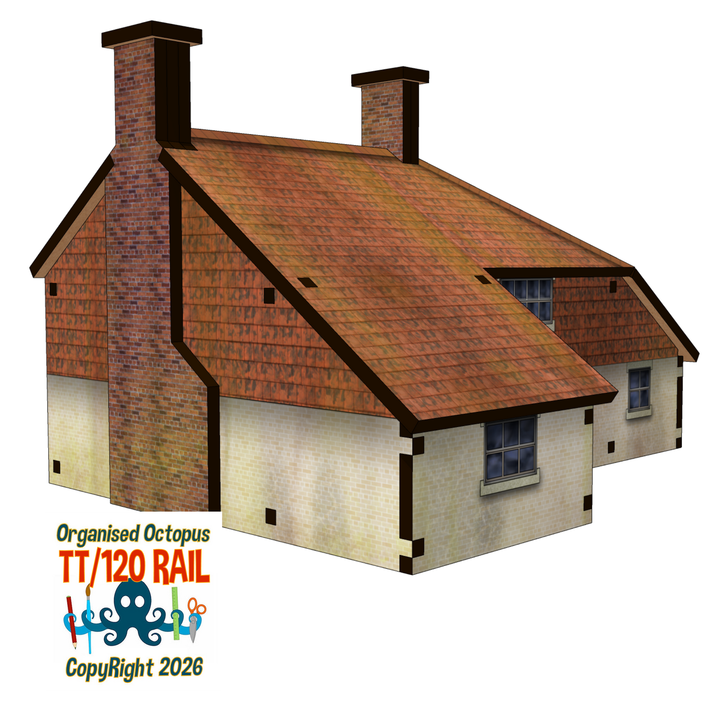 TT:120 Scale South Downs Cottage