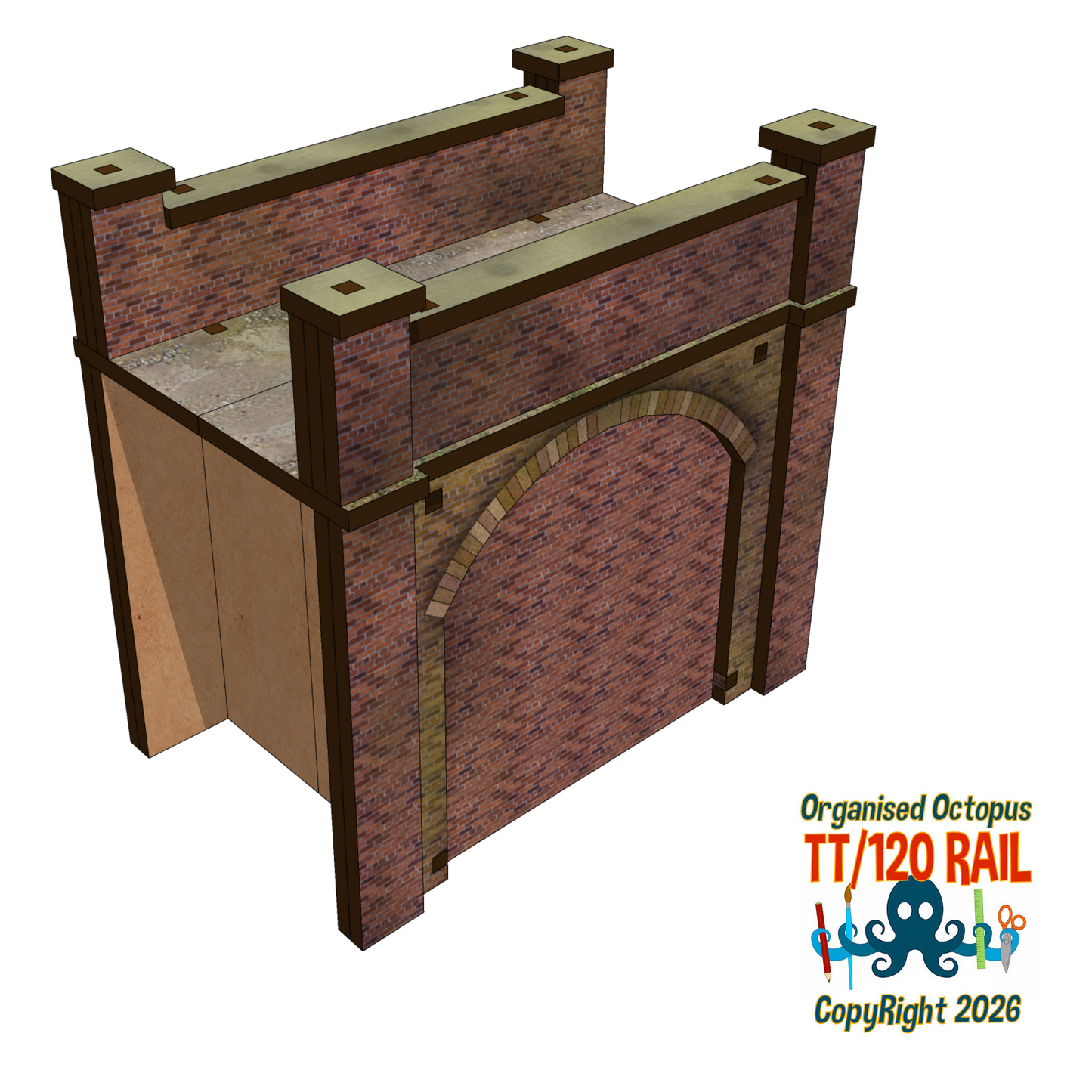 TT:120 Scale Span Arc Bridge