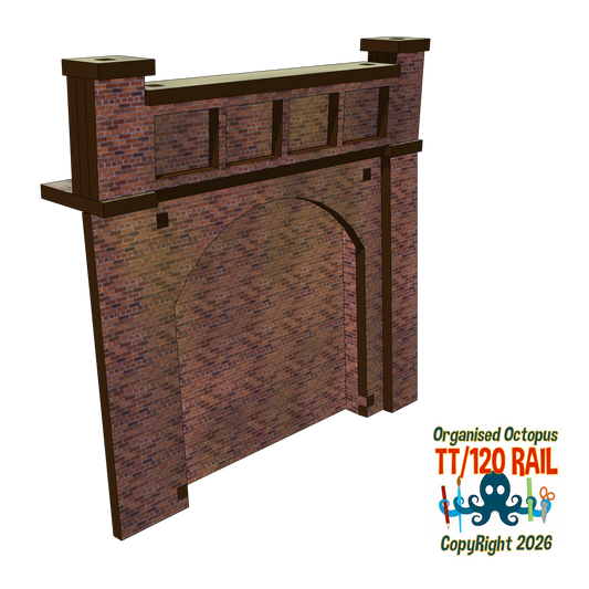 TT:120 Scale Brick Retaining Wall