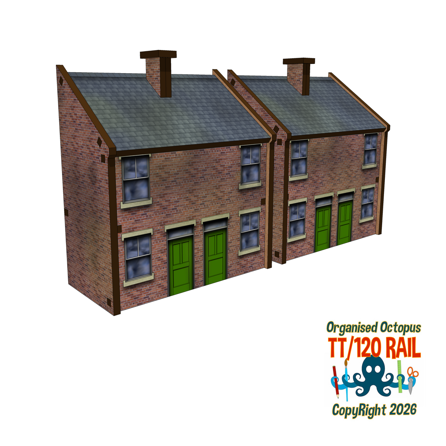 TT:120 Scale 1900s Semi-Detached House