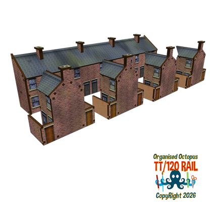 TT:120 Scale 1900s 8 House Terrace