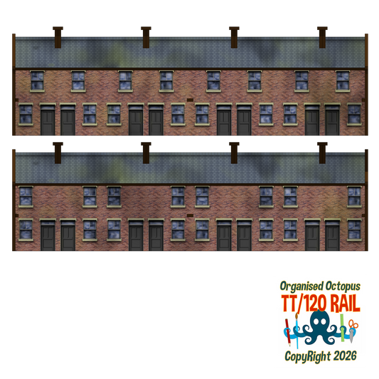 TT:120 Scale 1900s 8 House Terrace