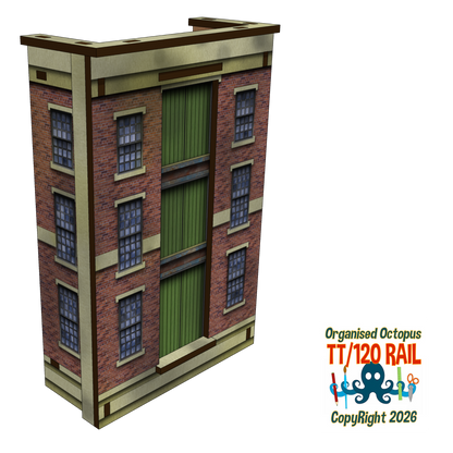 TT:120 Brick Railway or Canal Side Warehouse