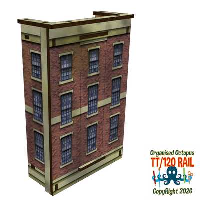 TT:120 Brick Railway or Canal Side Warehouse