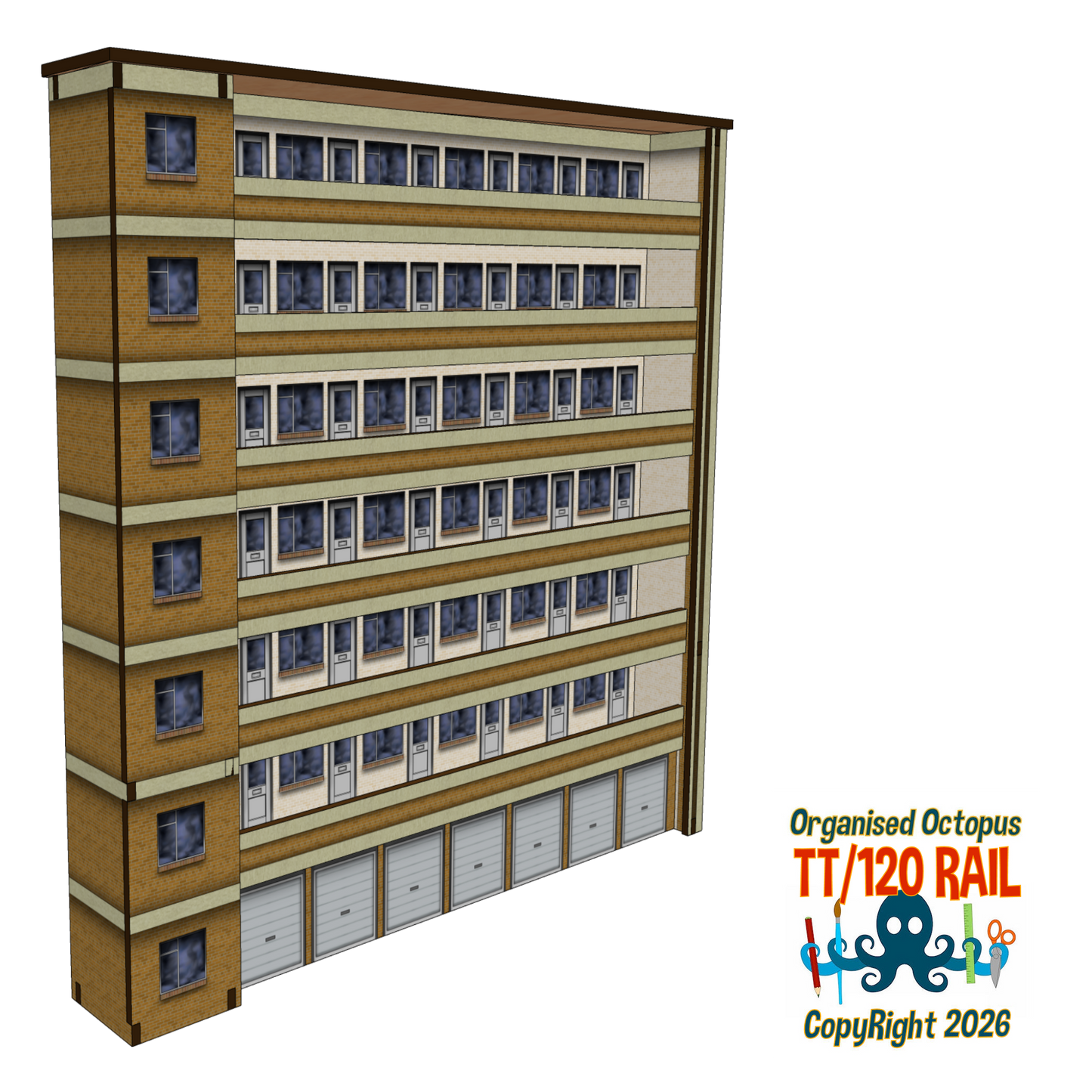 TT:120 1950s Flats 7 Floors with Garage Option