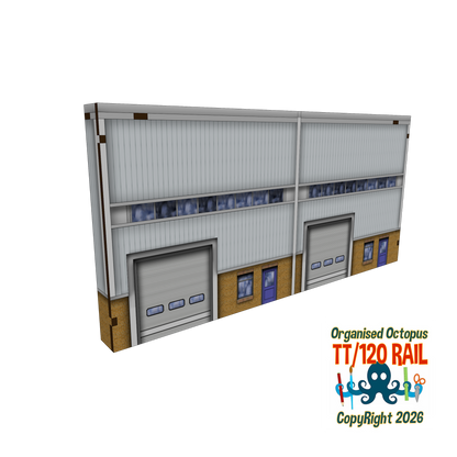 TT:120 Scale Low Relief Modern Warehouses Type 1