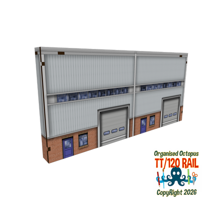 TT:120 Scale Low Relief Modern Warehouses Type 1