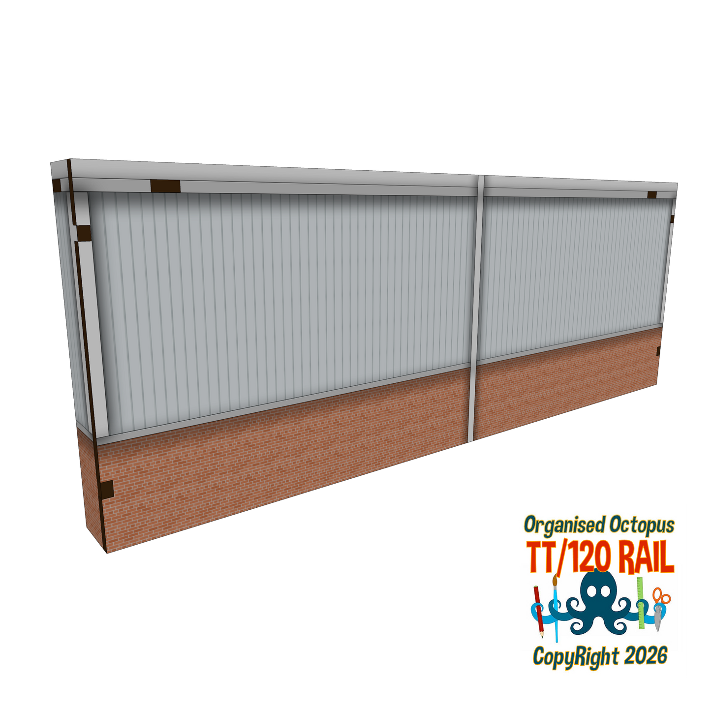 TT:120 Scale Low Relief Modern Warehouses Type 1