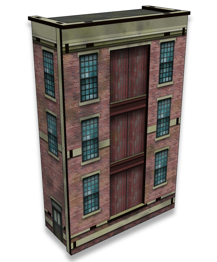 OO Scale Brick Railway or Canal Side Warehouse