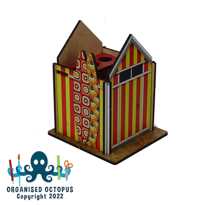 Surf Shack Beach Hut - Red and Yellow Stripes